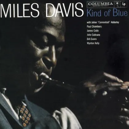 Kind of Blue album cover by Miles Davis